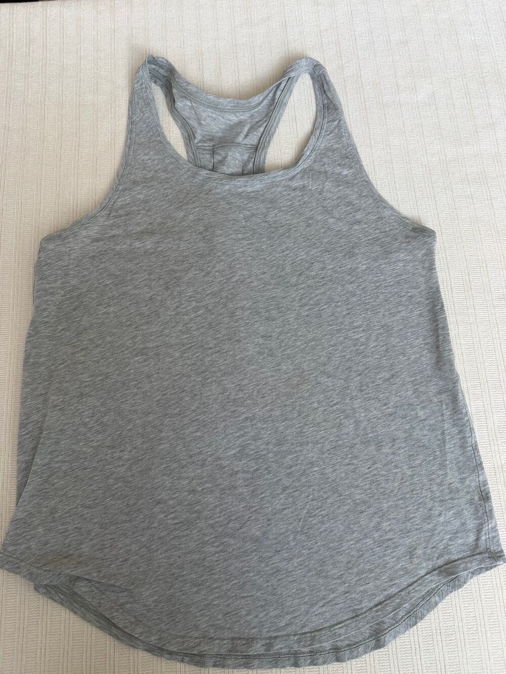 Lululemon Love Tank Top Heathered Core Medium Gray Pleated